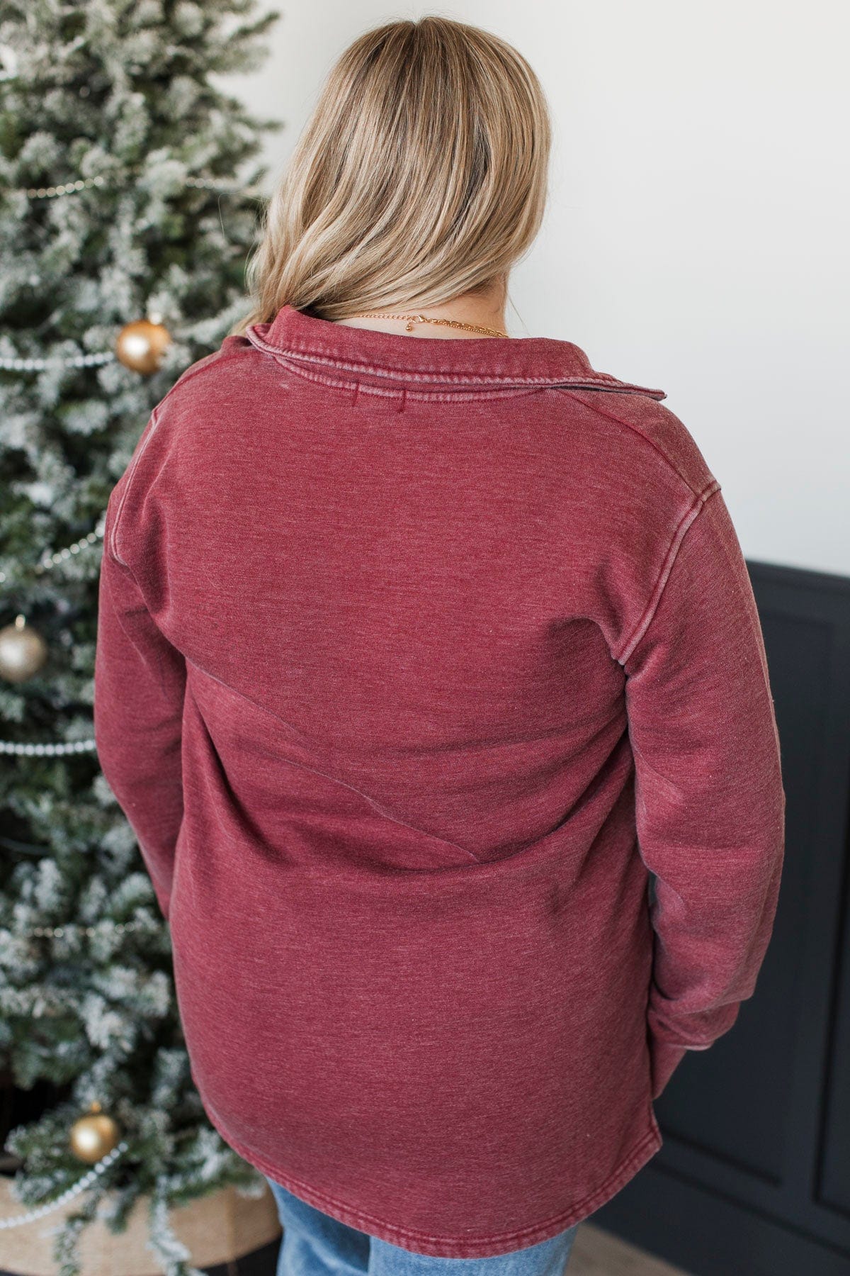 SFRCORD® Quarter Zip Pullover- Burgundy