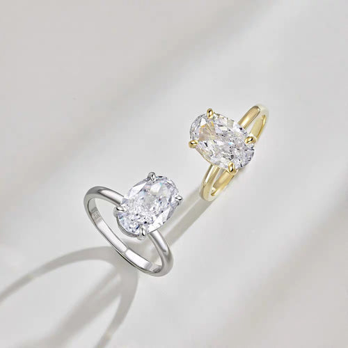 CZTICLE® 10/10Moissanite oval ring
