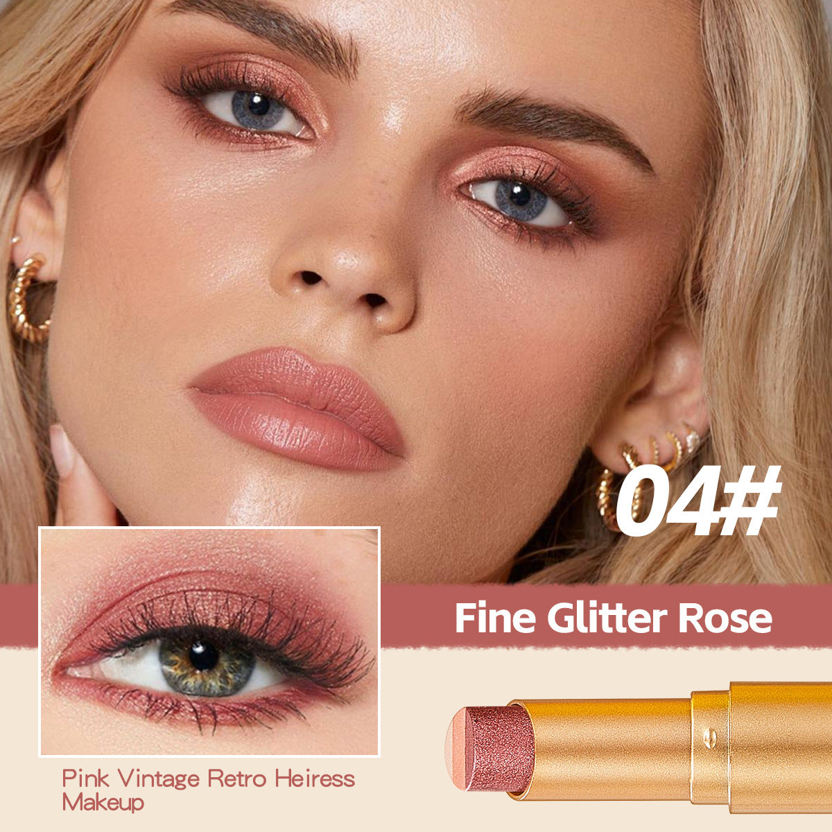 3 Color Eyeshadow Stick - One-Swipe Shimmer Glow For Effortless Eye Makeup