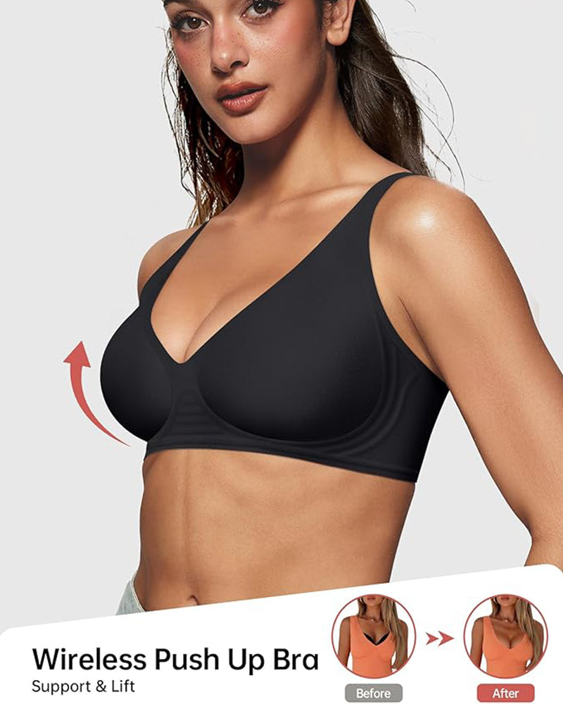 SFRCORD® Seamless Deep V Push-Up Wireless Bra