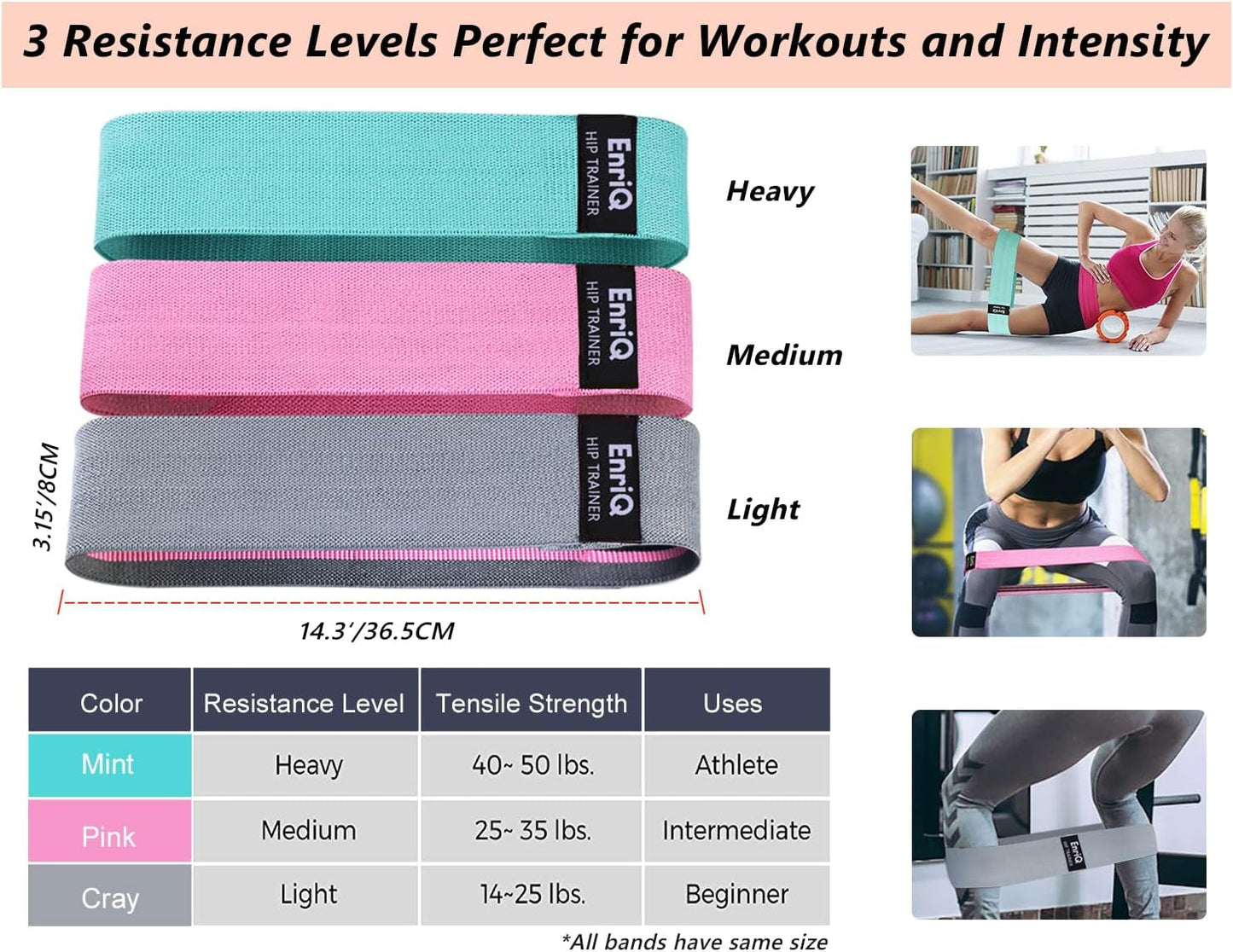 CZTICLE® Premium Leg & Butt Bands for Targeted Workouts