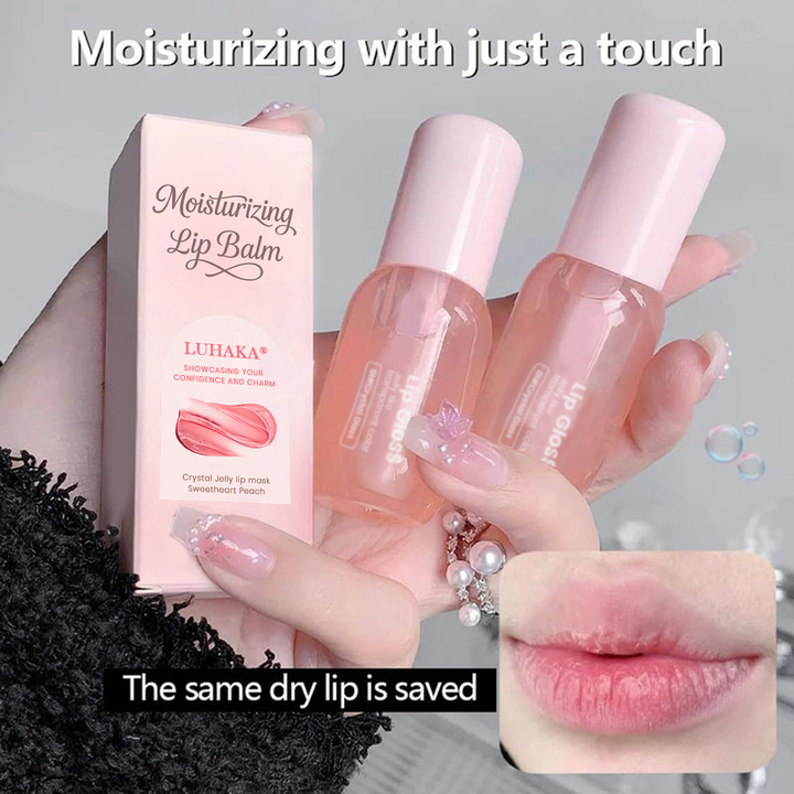 Luhaka® Moisturizing Lip Balm.Hydrating Glossy Lip Oil Stick For Women. Lips Care For Dry & Chapped Lips. Christmas Gift. Mother'S Day Gift (3pcs)