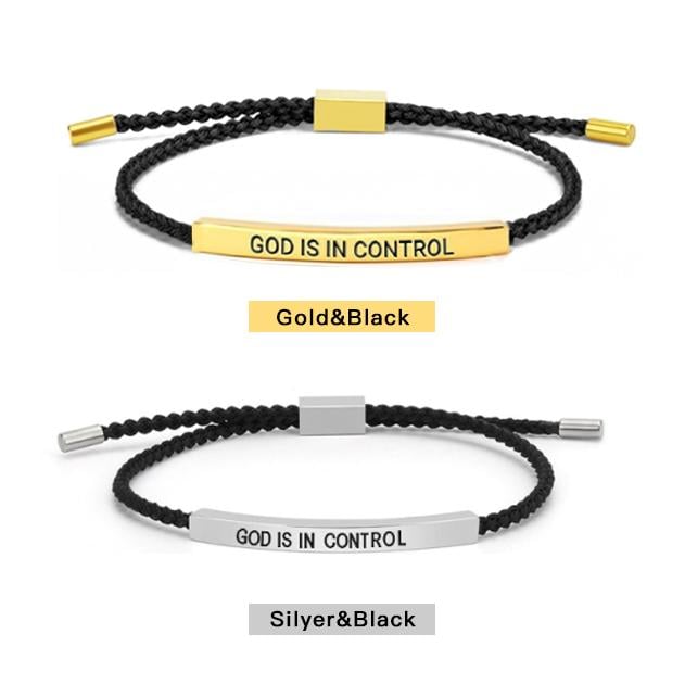 CZTICLE® ✝️Inspire Bracelet GOD IS IN CONTROL/W.W.J.D - Elegant Design with Unique Patterns and Letters D01