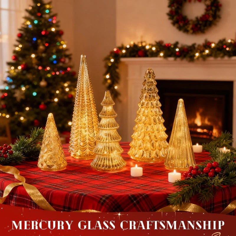 Billhol® 🔥LAST DAY 50% OFF 🔥 Set of 5 Illuminated Mercury Glass Trees