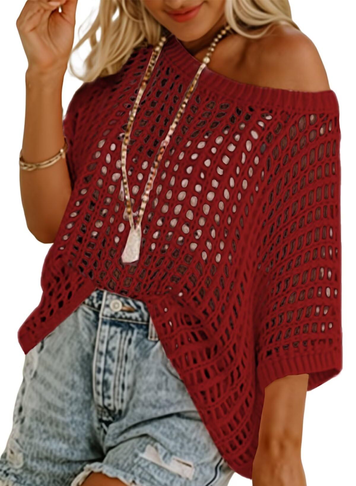 2025 Summer Crochet Hollow Out Cover up Top