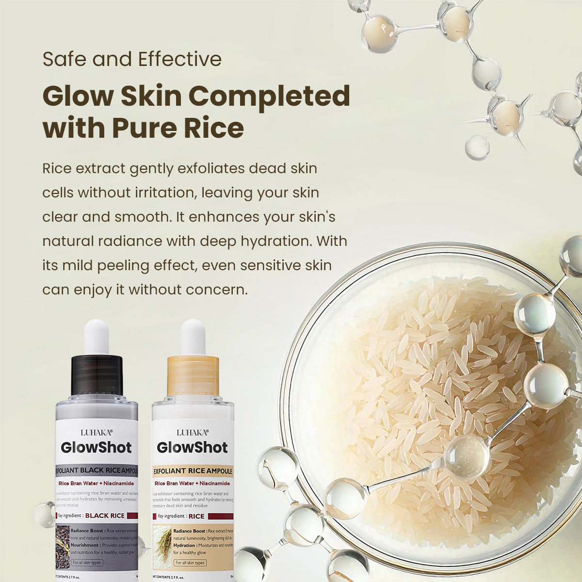 Luhaka® GlowShot Exfoliant Rice Ampoule