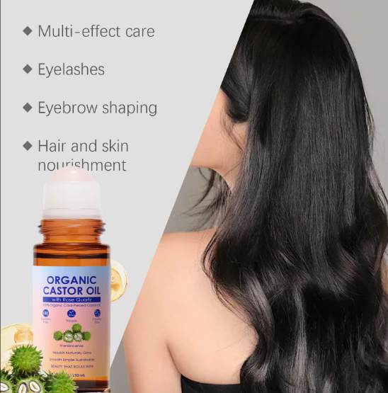 LUHAKA®Castor Oil 2 OZ- Aceite de Ricino - Cold Pressed 100% Pure. Certified Organic. Hexane Free for Eyelashes. Eyebrows. Beard. Hair Growth Women and Men
