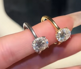 CZTICLE® 10/10Moissanite oval ring