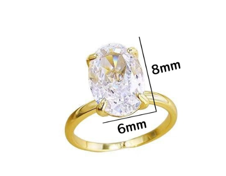 CZTICLE® 10/10Moissanite oval ring