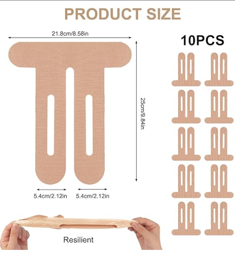 CZTICLE® Pack of 10 Beige PreCut Kinesiotapes Knee, Kinesiology Tape, Without Shere, Waterproof & Elastic Physio Tape for Knee Pain