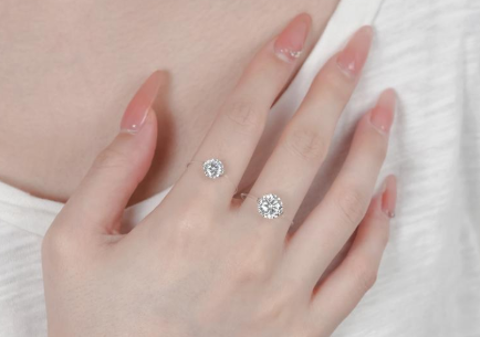 SFRCORD® 【#452 Invisible Ring】1-2CT Moissanite Enhanced Nylon Thread Band vvs Synthetic Moissanite Rings in 925 Sterling Silver