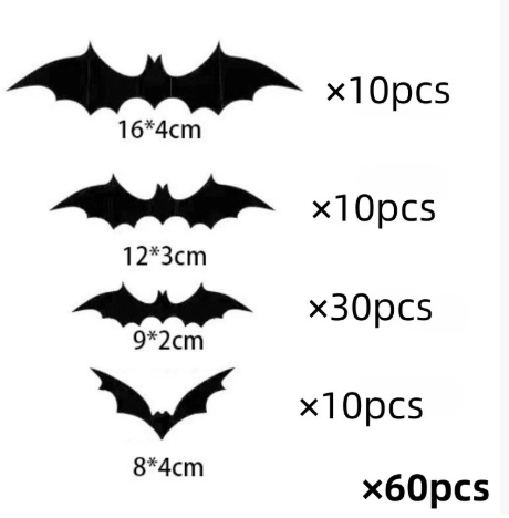 CZTICLE® Halloween Bat Wall Decals Set