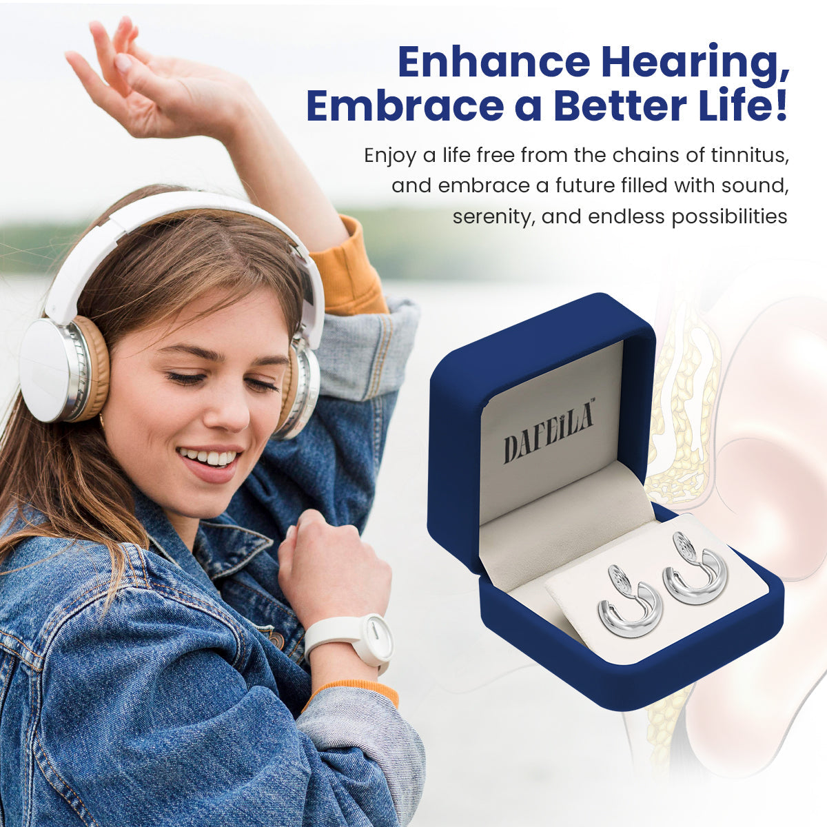 Dafeilaā¢ Acupressure Tinnitus Relief Earringš¤