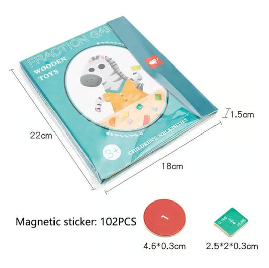CZTICLE® Montessori Magnetic Book Fraction Puzzle For Children D01