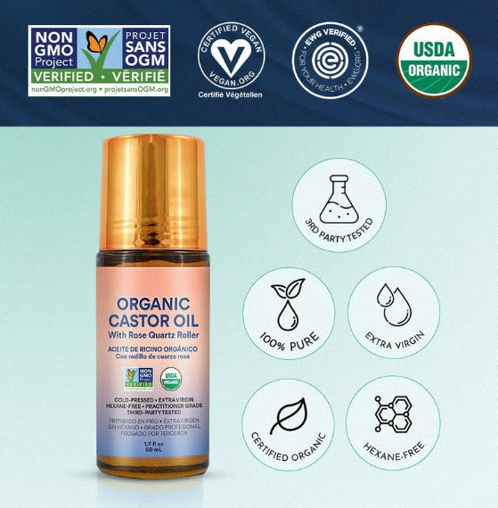 CZTICLE® 🌿 Refresh & Revive - 49% OFF - ✨ Organic Castor Oil Roll-On - For Radiant Skin, Lush Hair & Relaxation D01