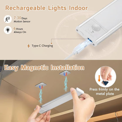 CZTICLE® Rechargeable Motion Sensor Under Cabinet Lights