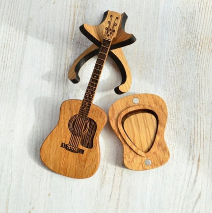 CZTICLE® ⏰LAST DAY 59% OFF🎁Wooden Acoustic Guitar Pick Box🎸 D01