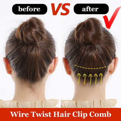 6 Pcs Metal Hair Wavy Comb, Safe Elastic Multifunction Anti Slip Fashionable Hair Clip Comb Waterproof for Washing