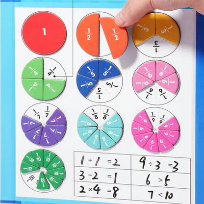 CZTICLE® Montessori Magnetic Book Fraction Puzzle For Children D01