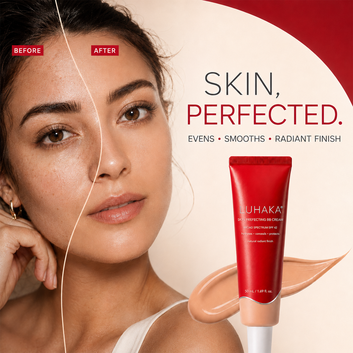 LUHAKA® Perfect Cover BB Cream | SPF 42 PA+++（1.69 oz）