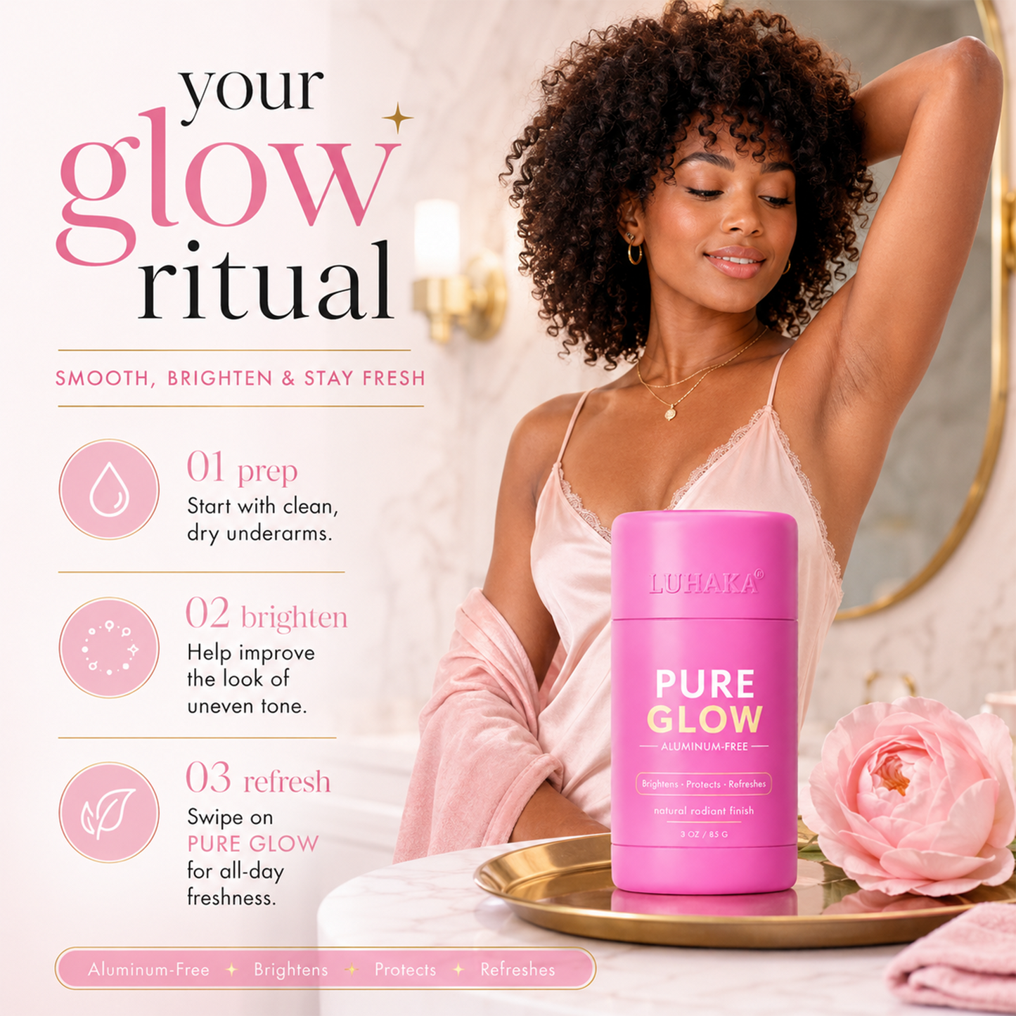 Aluminum Free Deodorant for Women with Cotton - 3Oz