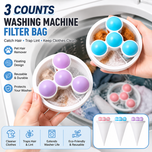 Floating Pet Hair Laundry Filter Bags | Reusable Lint Catcher