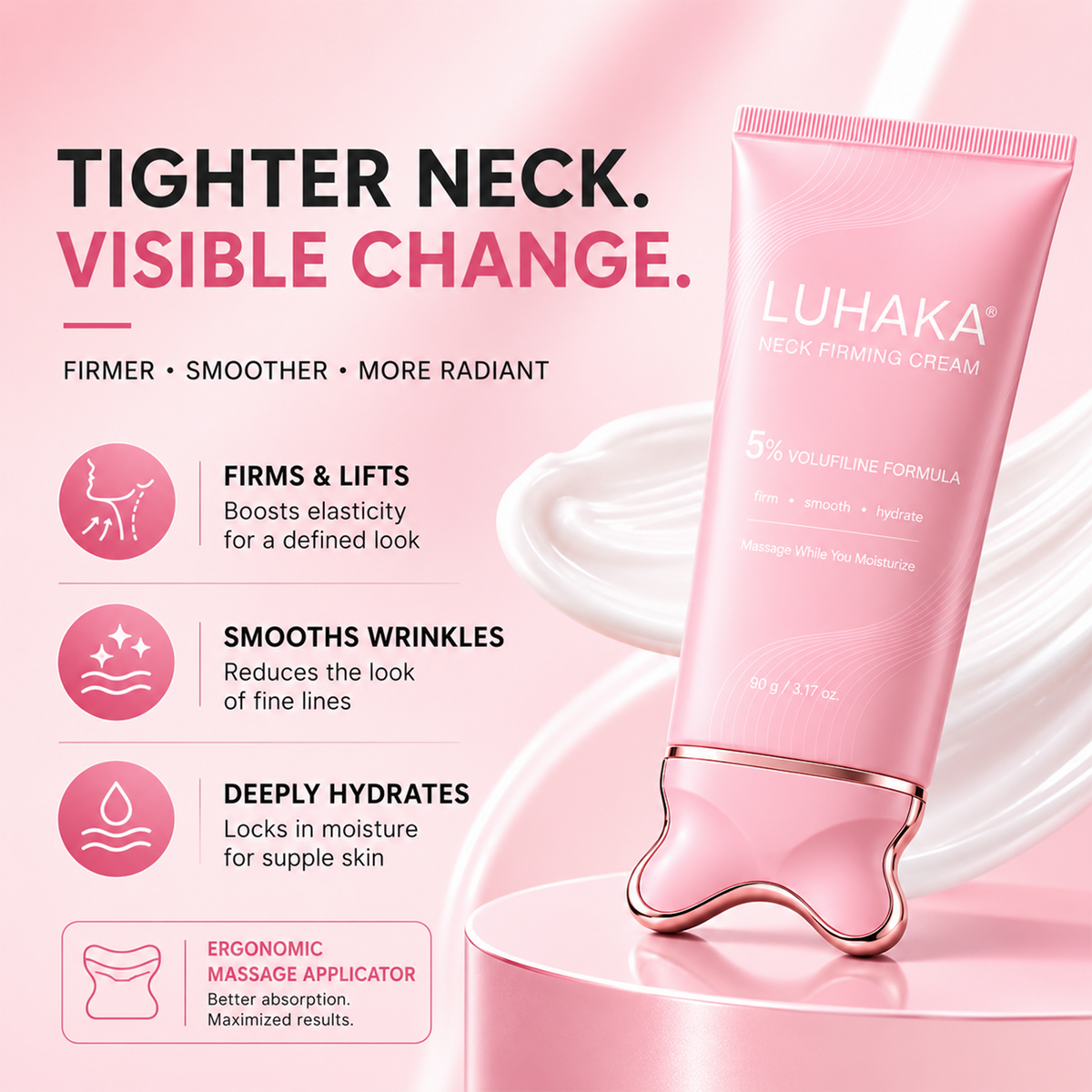 LUHAKA® Collagen Neck Firming & Smoothing Cream, 3.17 oz