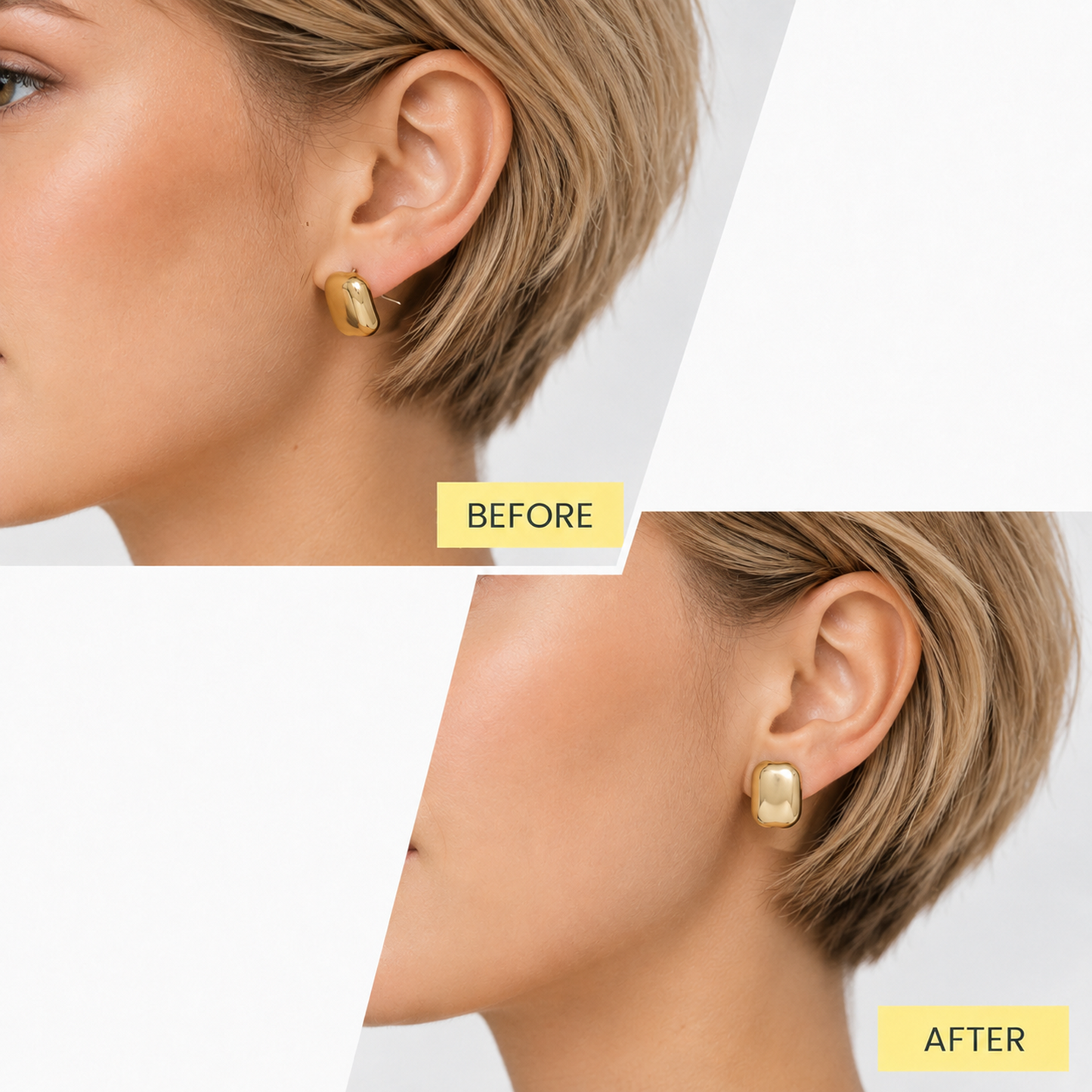 14K Yellow Gold Plated Lobe Lifters for Heavy Earrings for Women - Earring Backs for Droopy Ears