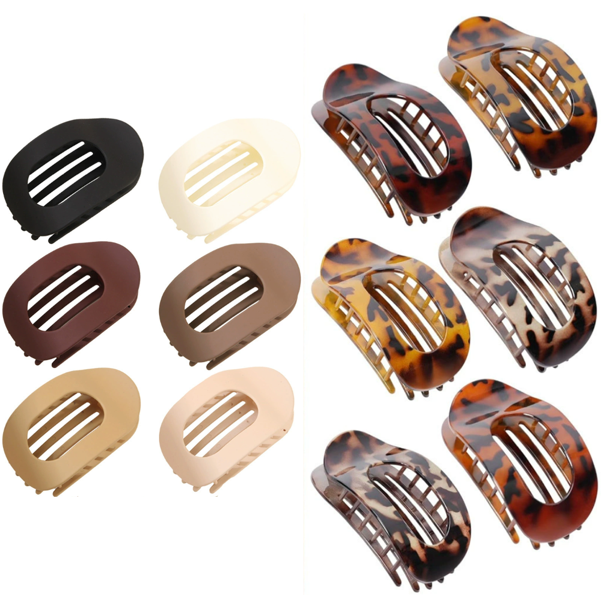 [BLACKFRIDAY SALE] CZTICLE® Solid Color Hair Clip, 4pcs Oval Acrylic Hair Clips Set for Women