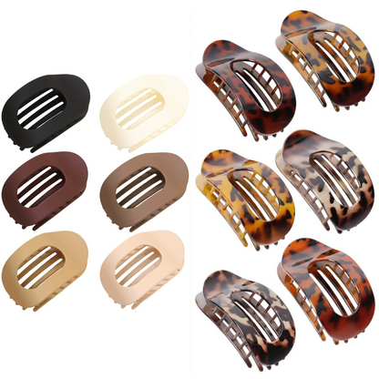 [BLACKFRIDAY SALE] CZTICLE® Solid Color Hair Clip, 4pcs Oval Acrylic Hair Clips Set for Women