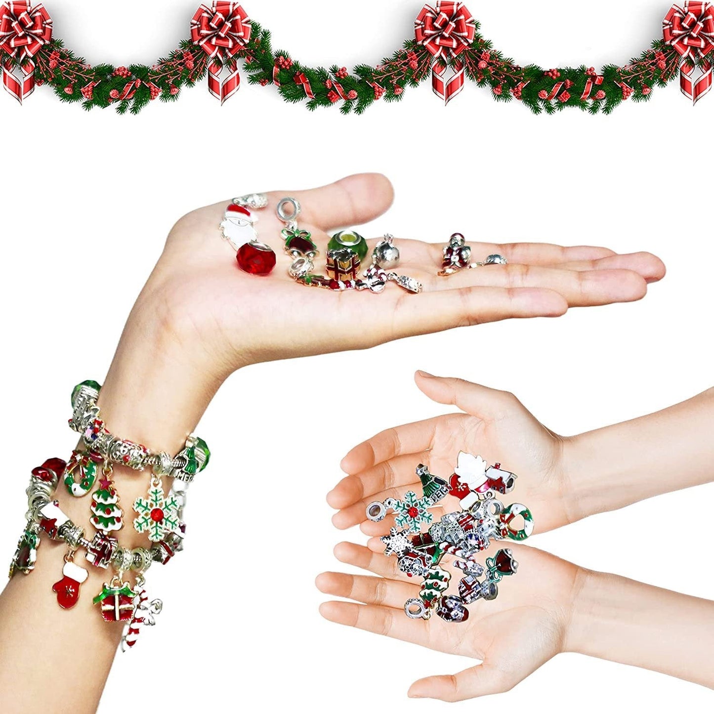 Oneswear® 🔥24 Pcs DIY Christmas Advent Calendar Bracelets Set D01