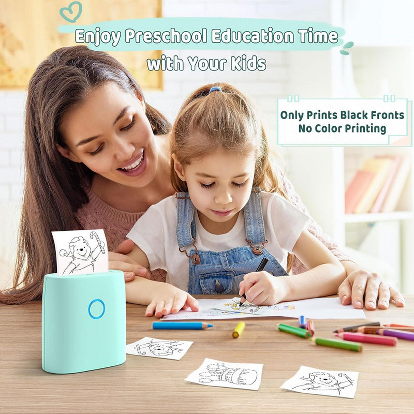 CILIFER® Mini Sticker Printer-2 Inch Bluetooth Thermal Pocket Printer