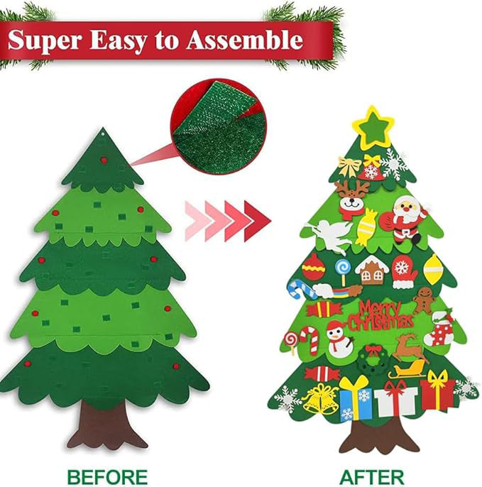 CILIFER® 🎄 Felt Interactive Christmas Tree for Kids