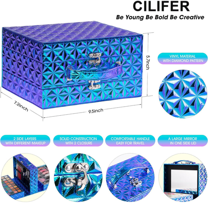 CILIFER® Girl's birthday and Christmas makeup gift set. Complete set of women's entry-level makeup kit, including cosmetics and makeup tools