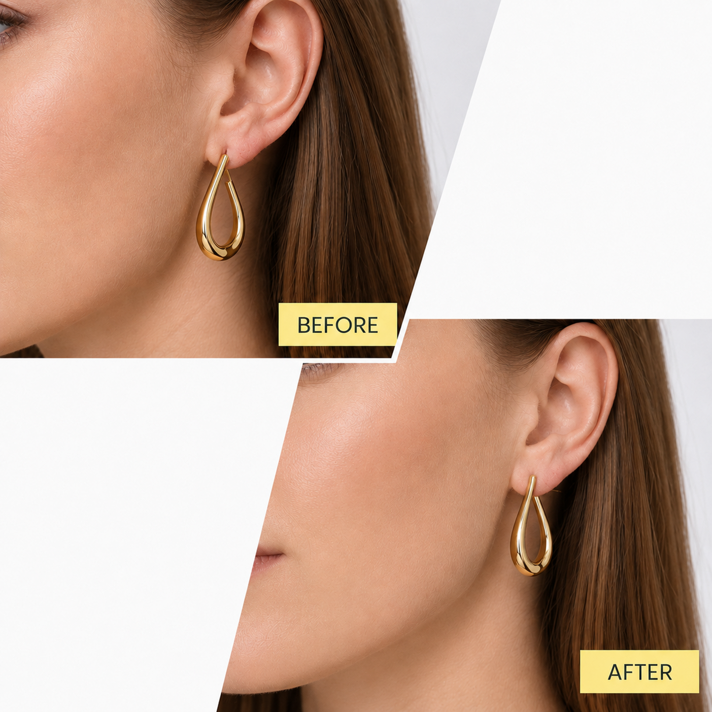 14K Yellow Gold Plated Lobe Lifters for Heavy Earrings for Women - Earring Backs for Droopy Ears