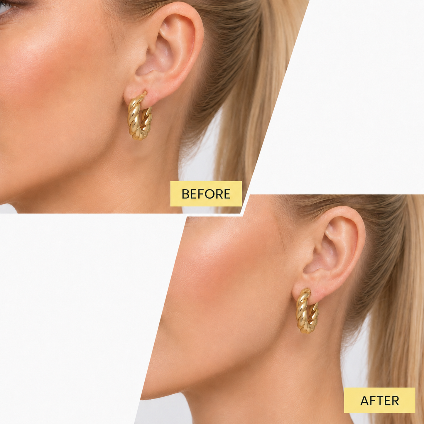 14K Yellow Gold Plated Lobe Lifters for Heavy Earrings for Women - Earring Backs for Droopy Ears
