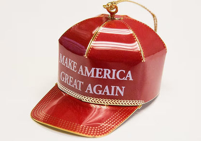CILIFER® Make America Great Again Hat glass Ornament