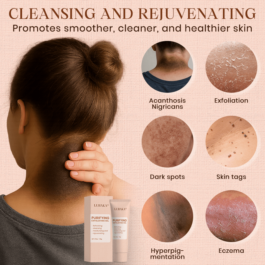 Luhaka® Purifying Exfoliating Gel ACE 1 for Acanthosis Nigricans, Exfoliation, Dark Spots, Skin Tags, and Eczema