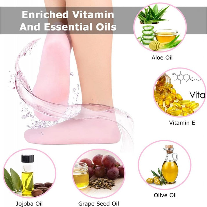 Silicone Moisturizing Gel Heel Socks