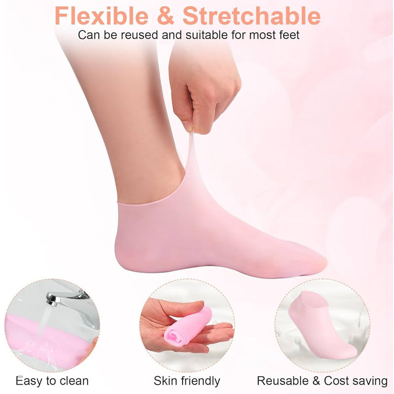 Silicone Moisturizing Gel Heel Socks