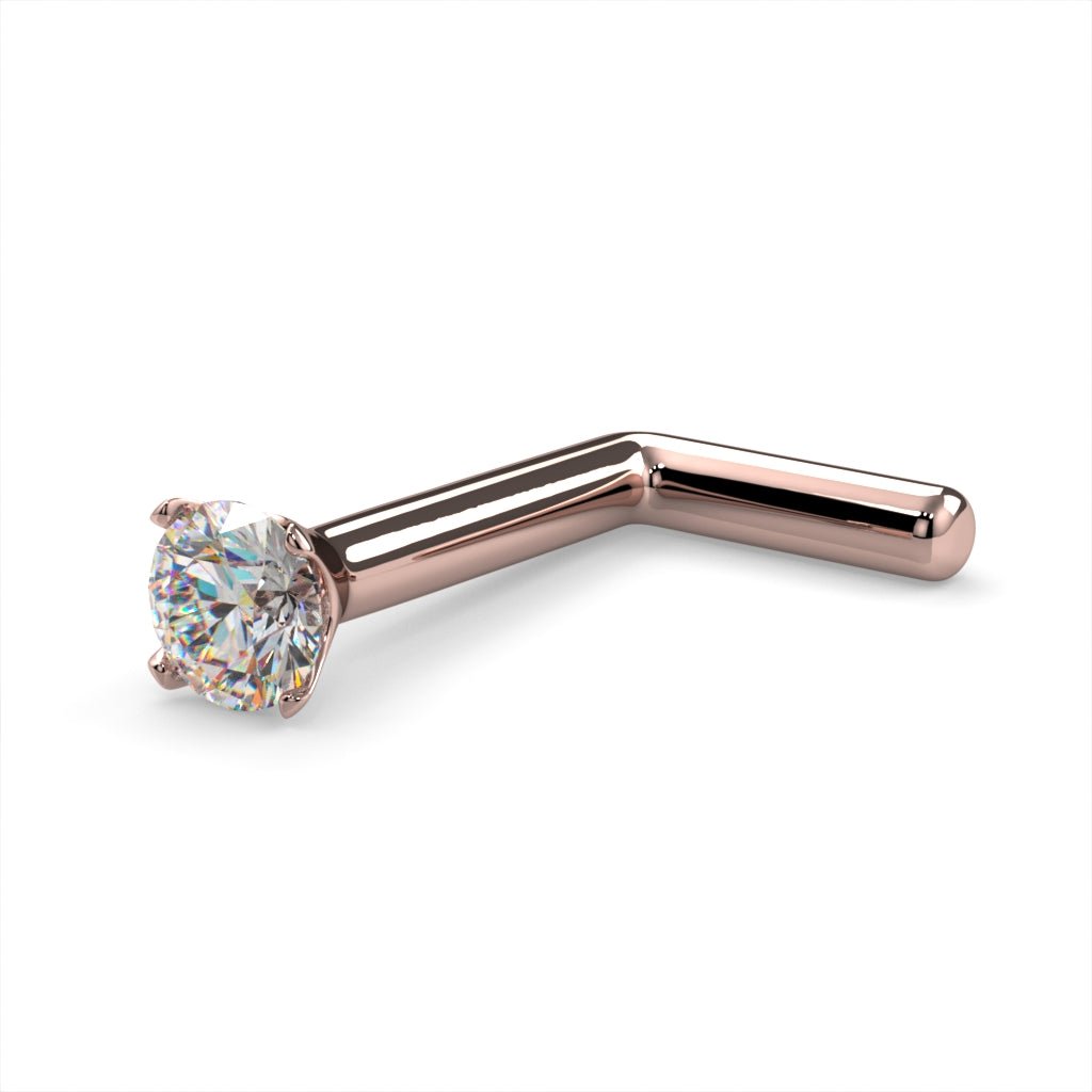 CILIFER® 2mm  Diamond Prong Nose Ring Stud