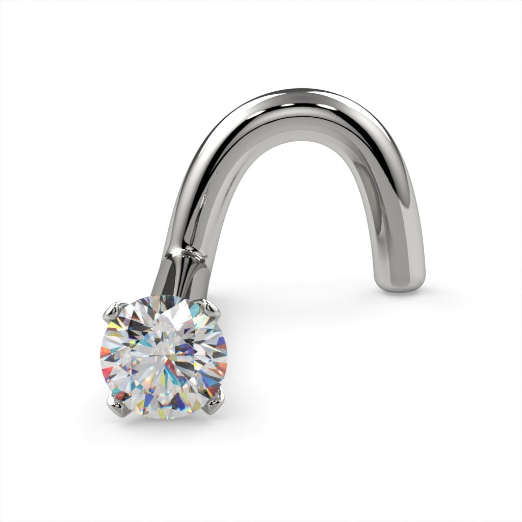 CILIFER® 2mm  Diamond Prong Nose Ring Stud