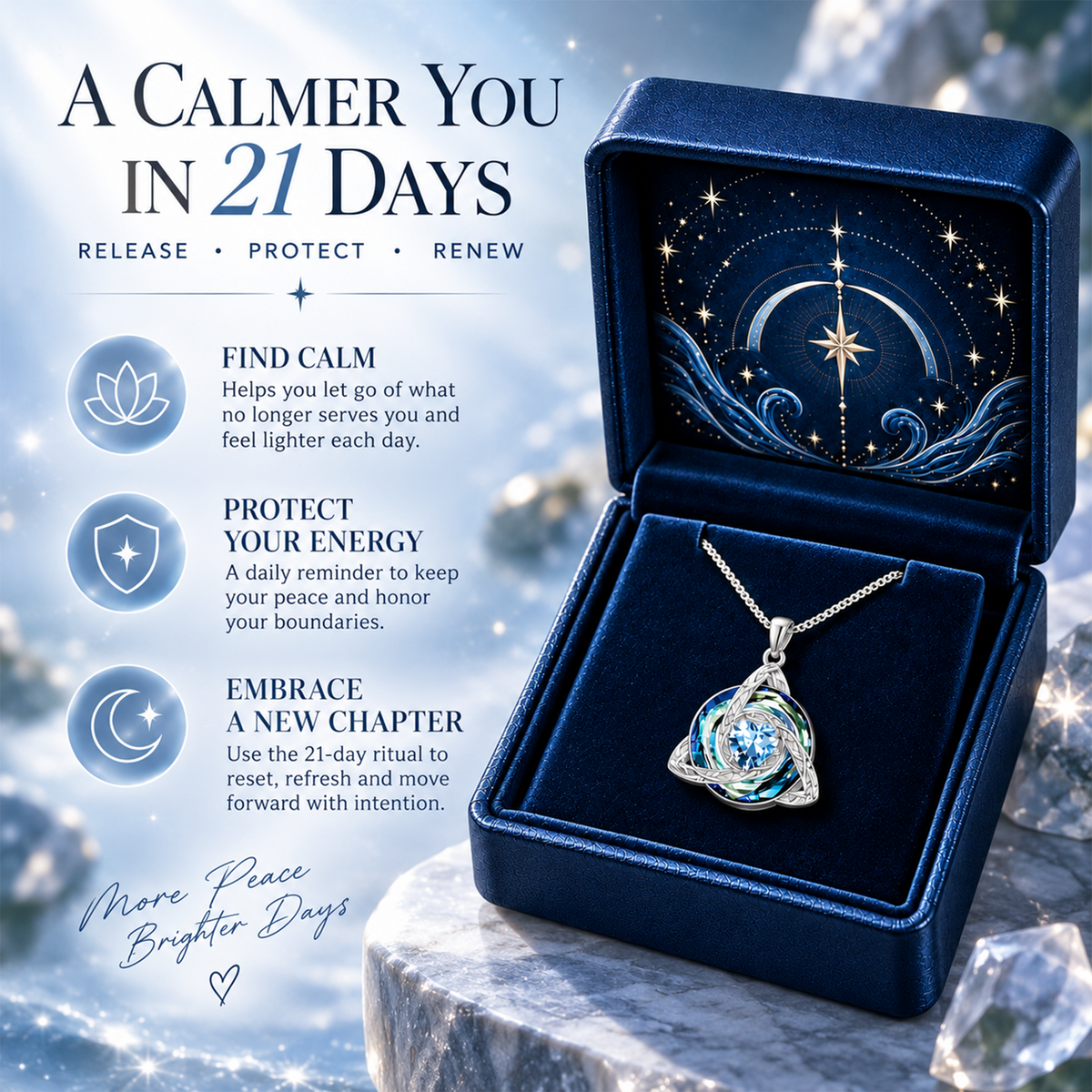 The Guardian Trinity Necklace A 21-Day Ritual of Release, Protection & Renewal