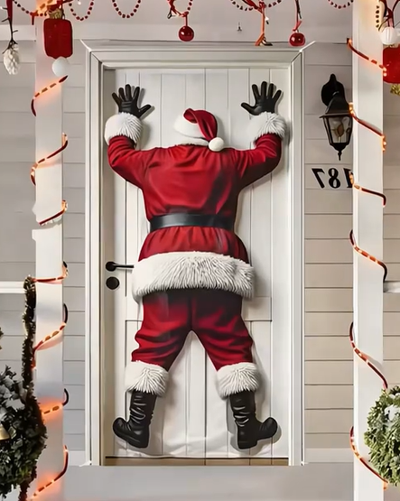 CILIFER® 1 Piece Santa Claus holiday atmosphere background cloth.Suitable for Christmas decoration.