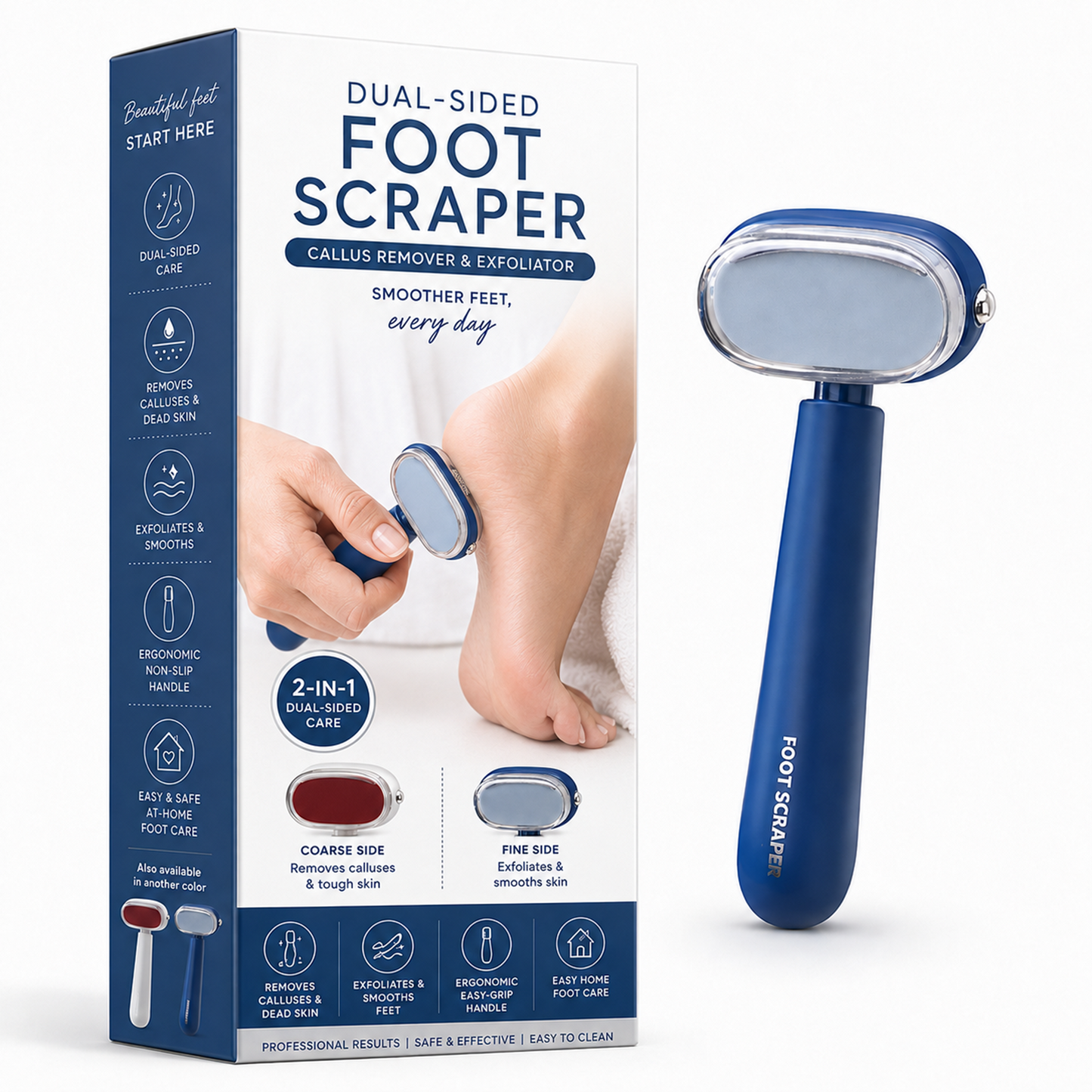 Double-Sided  Foot File Callus Remover & Foot Peeling Mask