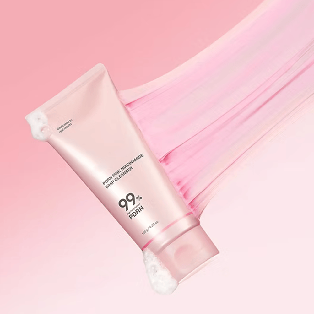 Luhaka® PDRN Pink Niacinamide Whip Cleanser – 120g | Brightening, Pore-Clearing Cream Foam