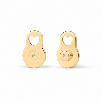 14K Yellow Gold Plated Lobe Lifters for Heavy Earrings for Women - Earring Backs for Droopy Ears