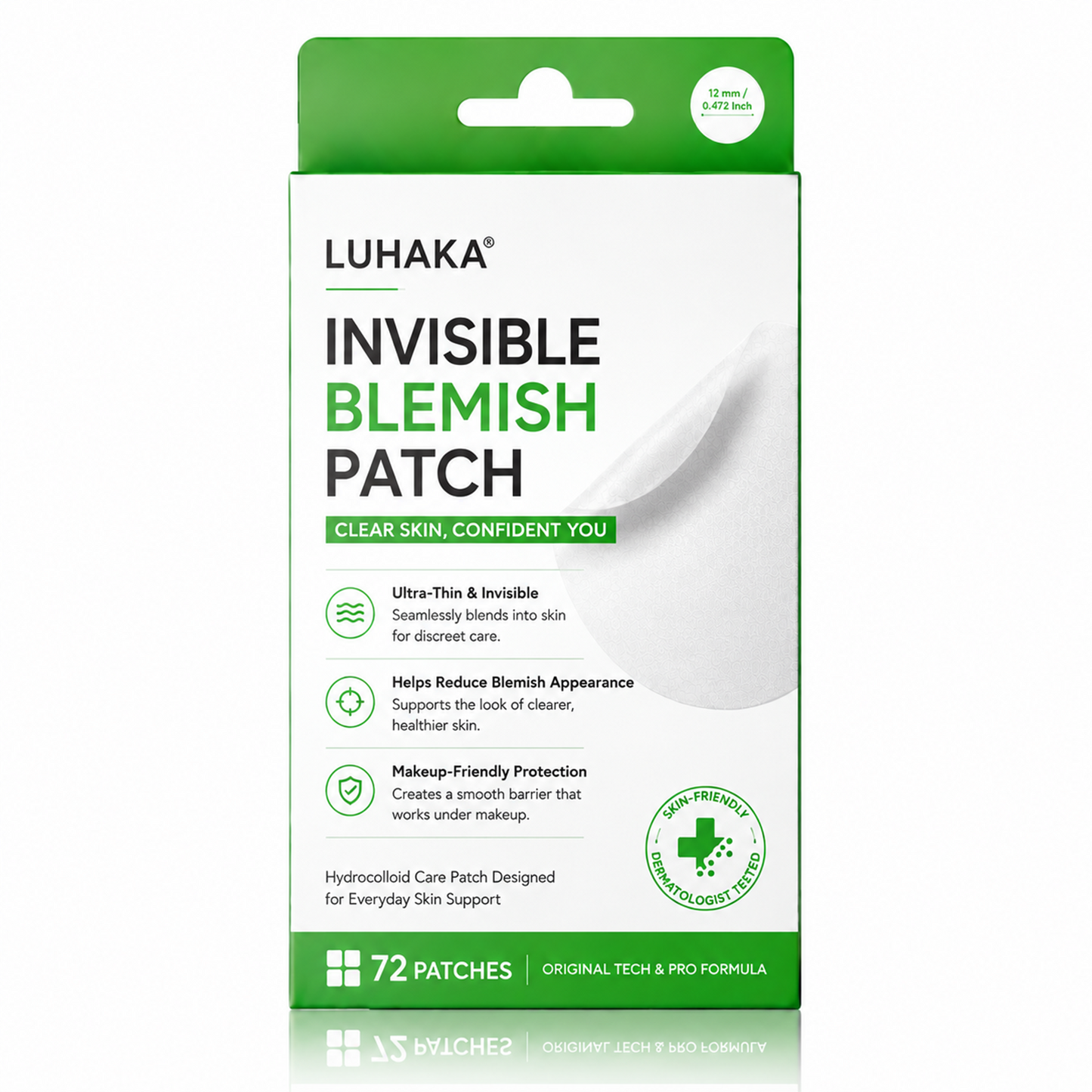 LUHAKA® Invisible Blemish Patch - Thin Hydrocolloid Acne Patches
