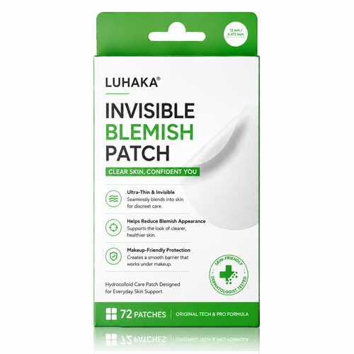 LUHAKA® Invisible Blemish Patch - Thin Hydrocolloid Acne Patches
