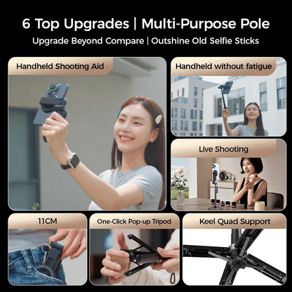 CILIFER® 4-in-1 Multifunctional 360° Rotation Magnetic Selfie Stick